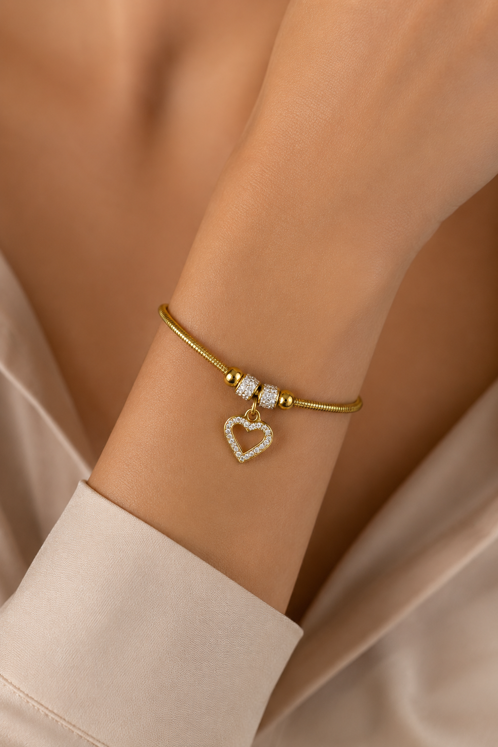 Ms Allure C'est La Vie Bracelet — gold-tone cubic zirconia bracelet with an elegant, feminine finish.