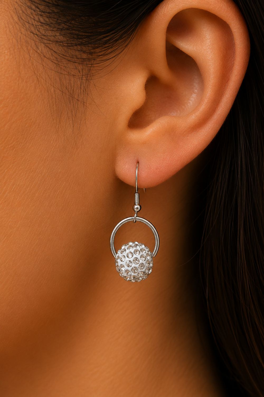 Ms Allure Crystal Orbit Earrings — gold-tone Austrian crystal earrings with an elegant, feminine finish.