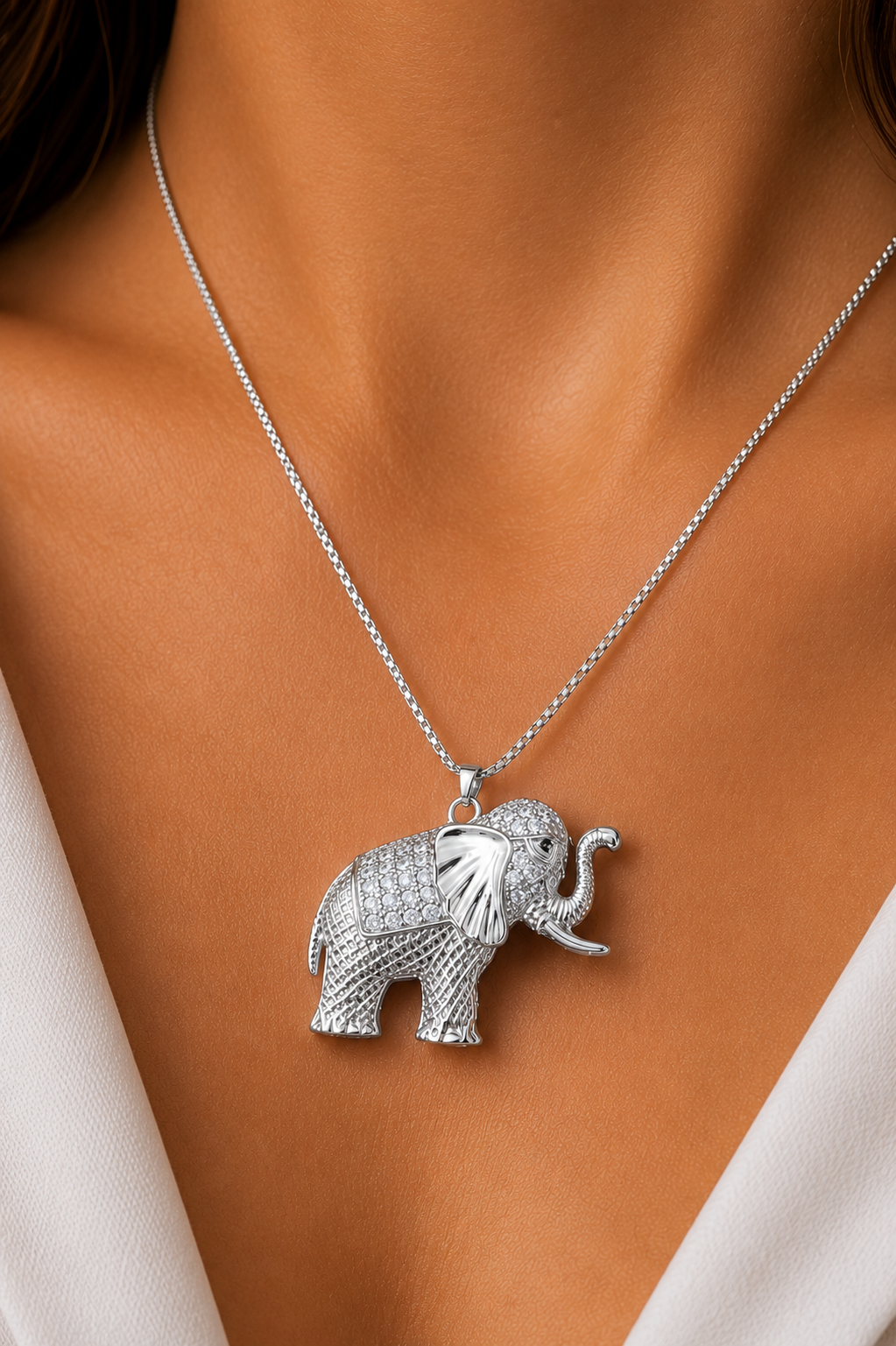 Ms Allure Feeling Lucky Necklace — gold-tone cubic zirconia necklace with an elegant, feminine finish.