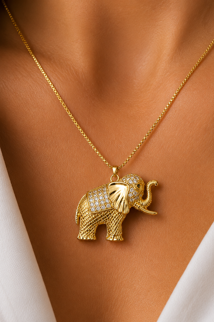 Ms Allure Feeling Lucky Necklace — gold-tone cubic zirconia necklace with an elegant, feminine finish.