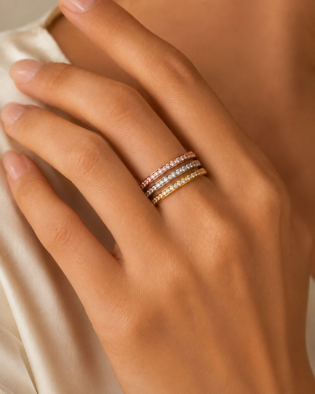 Ms Allure Passion Rings — gold-tone cubic zirconia ring with an elegant, feminine finish.