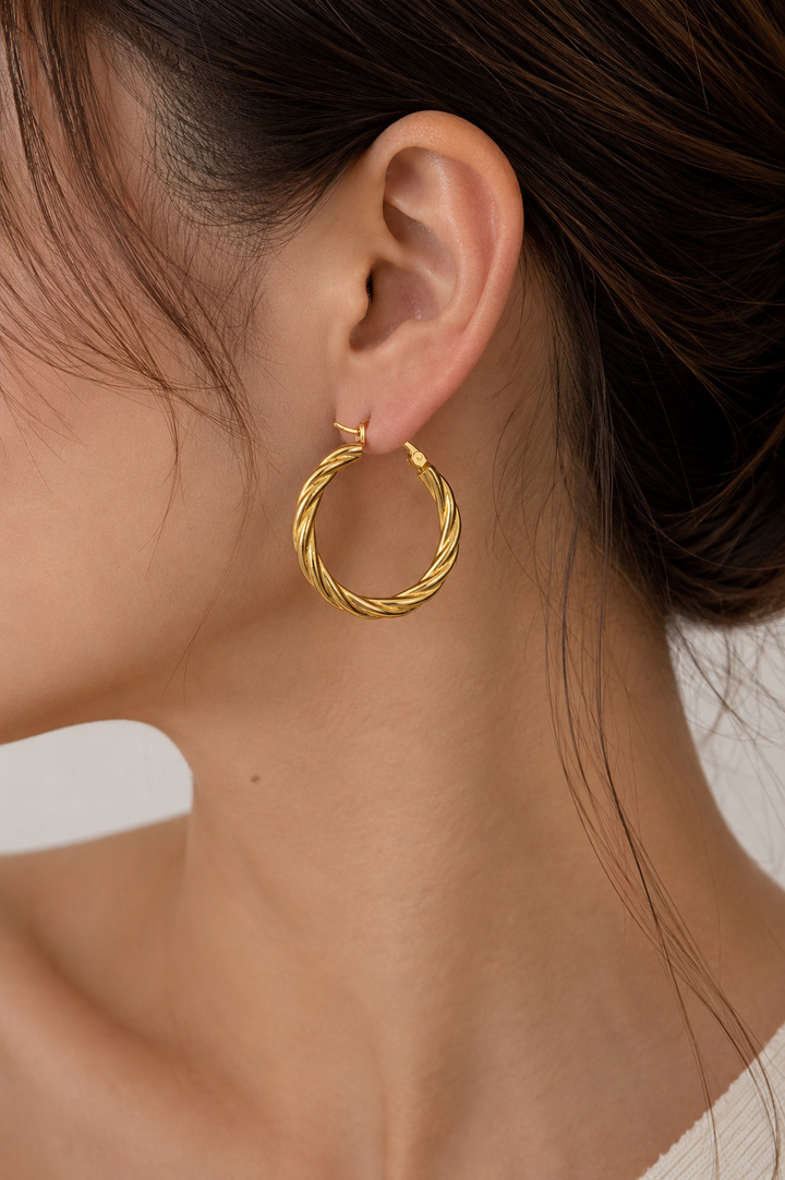 Spiral Hoops Earrings