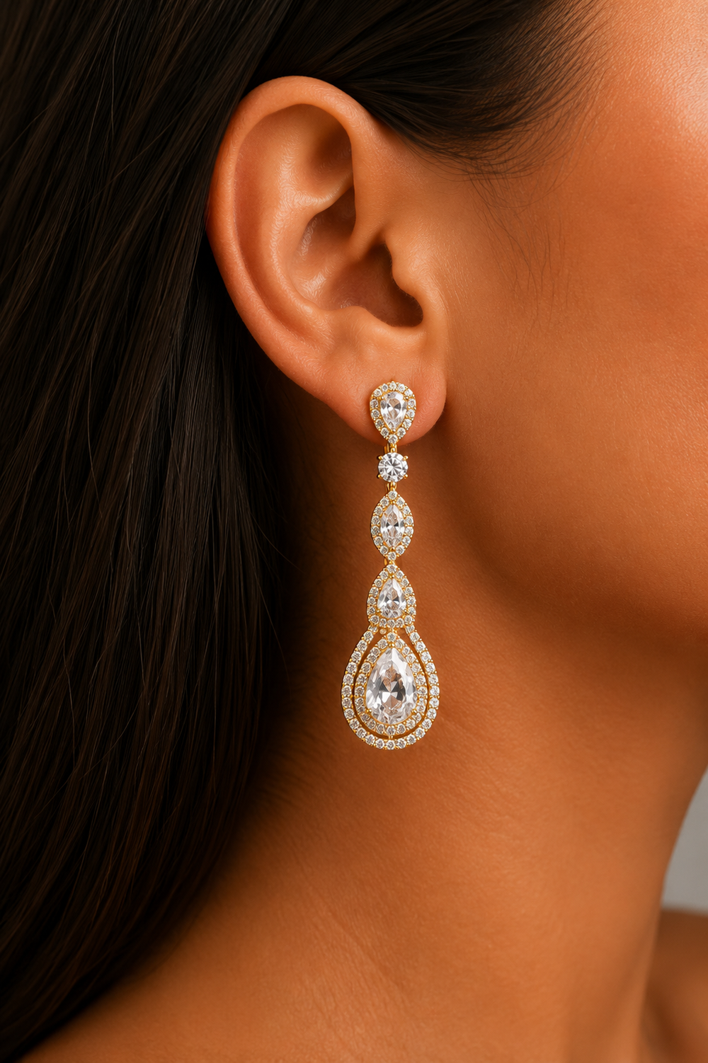 Ms Allure Grammy Earrings — silver-tone cubic zirconia earrings with an elegant, feminine finish.