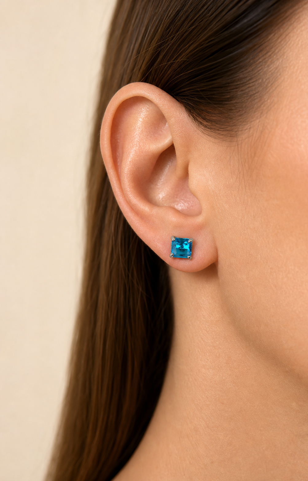 Ms Allure Blueberry Drops — blue and silver-tone cubic zirconia earrings with an elegant, feminine finish.