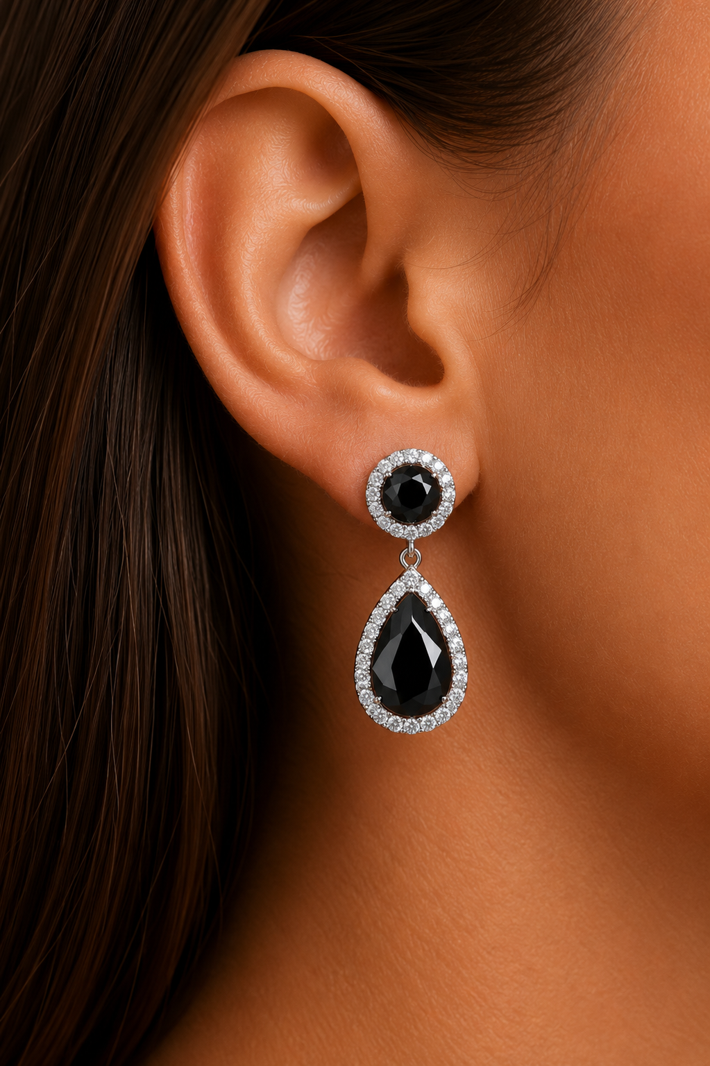 Ms Allure Hollywood Earrings — silver-tone cubic zirconia earrings with an elegant, feminine finish.