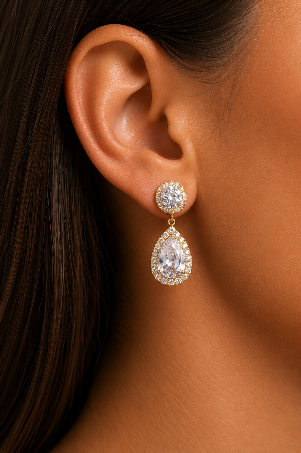 Ms Allure Hollywood Earrings — silver-tone cubic zirconia earrings with an elegant, feminine finish.