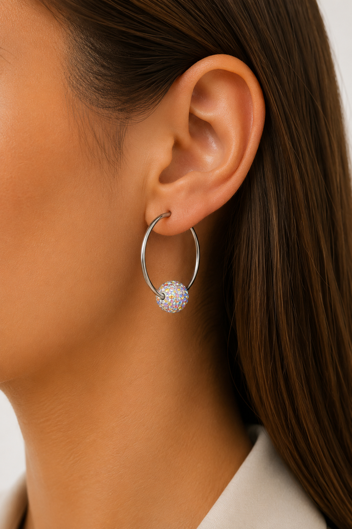 Ms Allure Big Summer Fun Earrings — clear and gold-tone Austrian crystal earrings with an elegant, feminine finish.