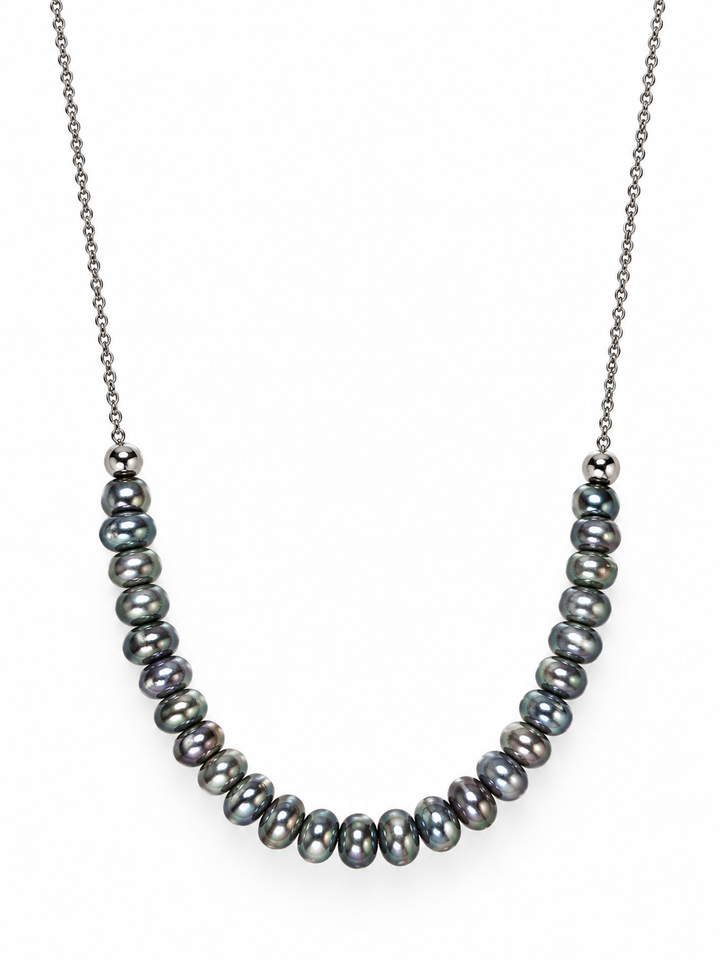 Midnight Lagoon Iridescent Mother of Pearl Necklace & Earrings Set