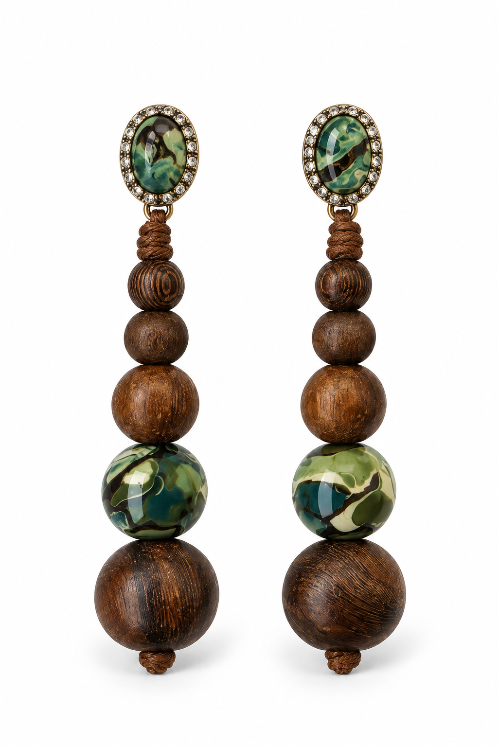 Forest Essence Wooden Drop Earrings