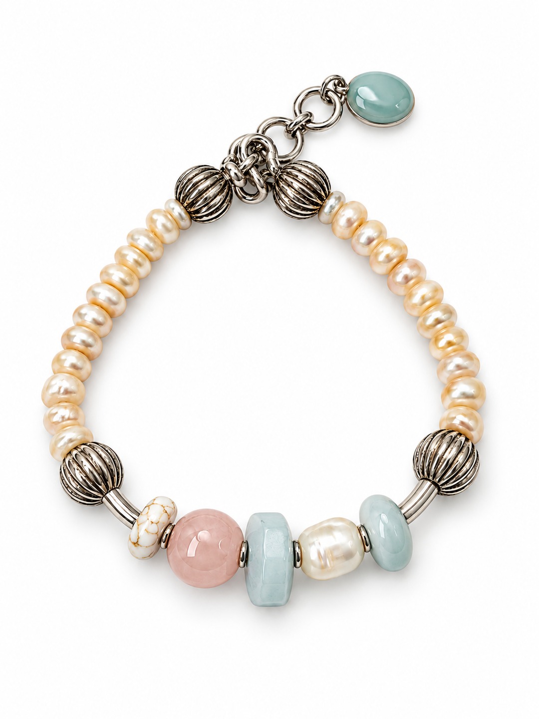 Pastel Harmony Pearl & Mixed Gemstone Bracelet