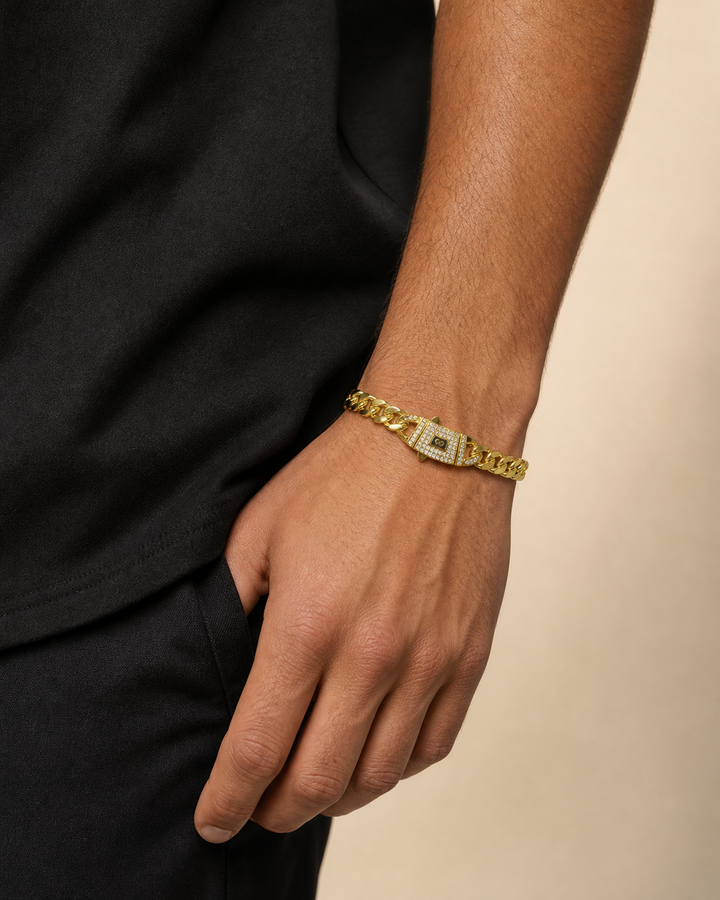 Ms Allure Prestige Bracelet — gold-tone cubic zirconia chain bracelet with an elegant, feminine finish.
