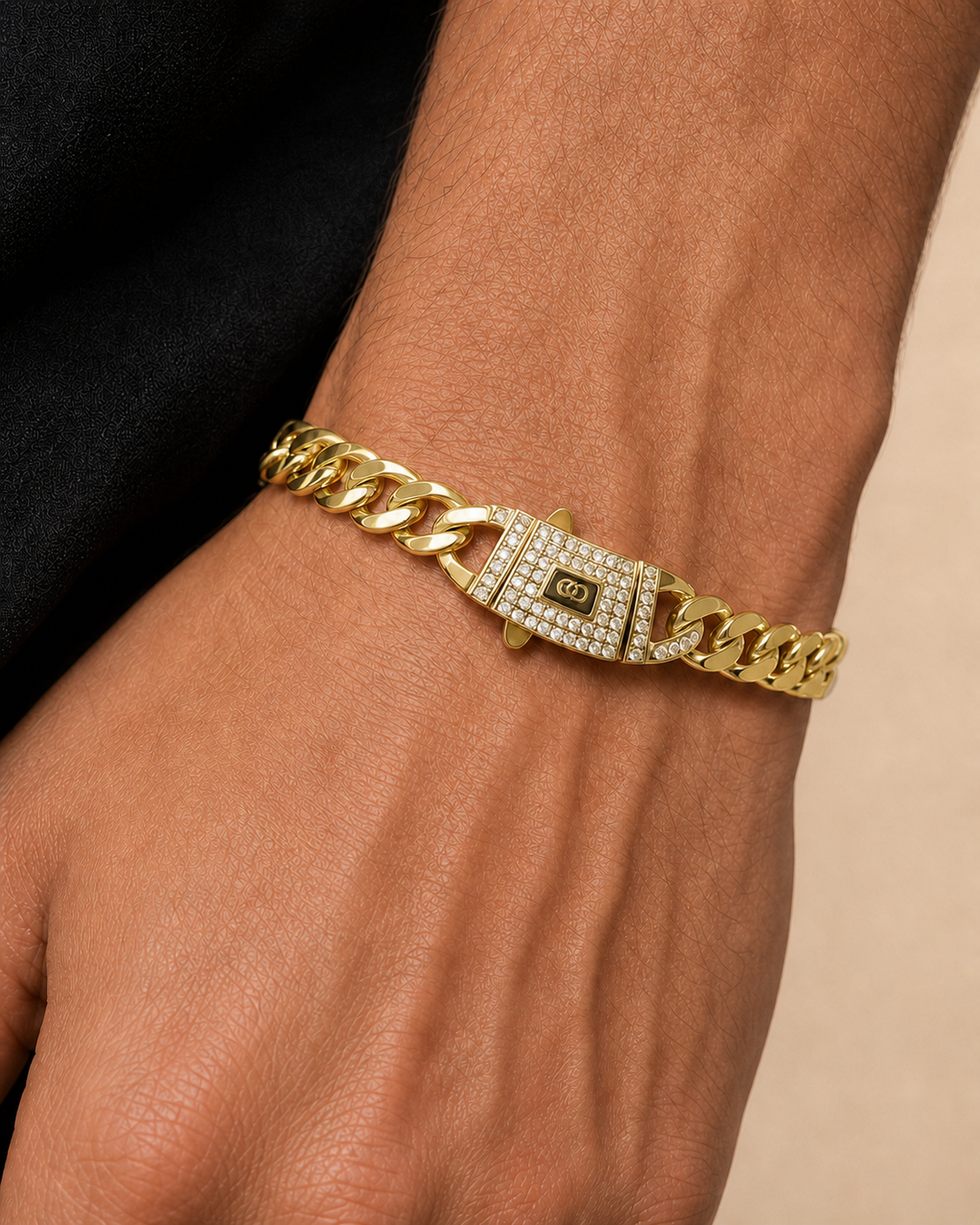 Ms Allure Prestige Bracelet — gold-tone cubic zirconia chain bracelet with an elegant, feminine finish.
