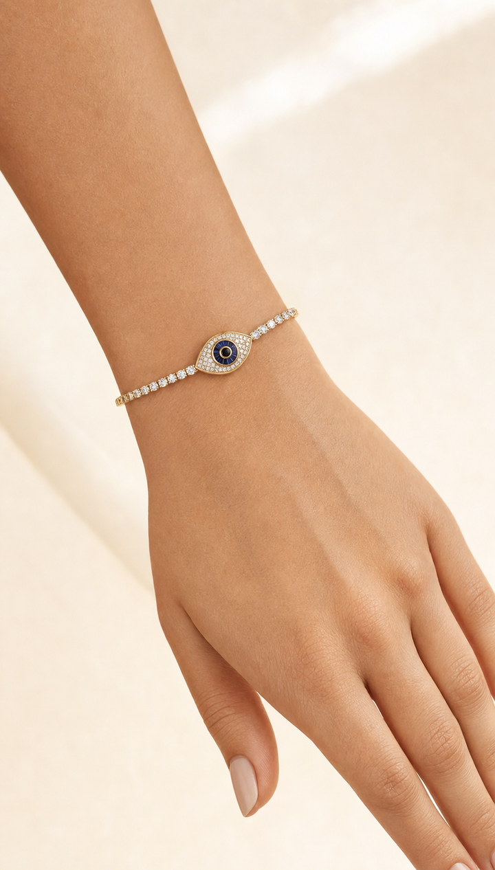 Ms Allure Eye of the Beholder Bracelet — silver-tone cubic zirconia bracelet with an elegant, feminine finish.