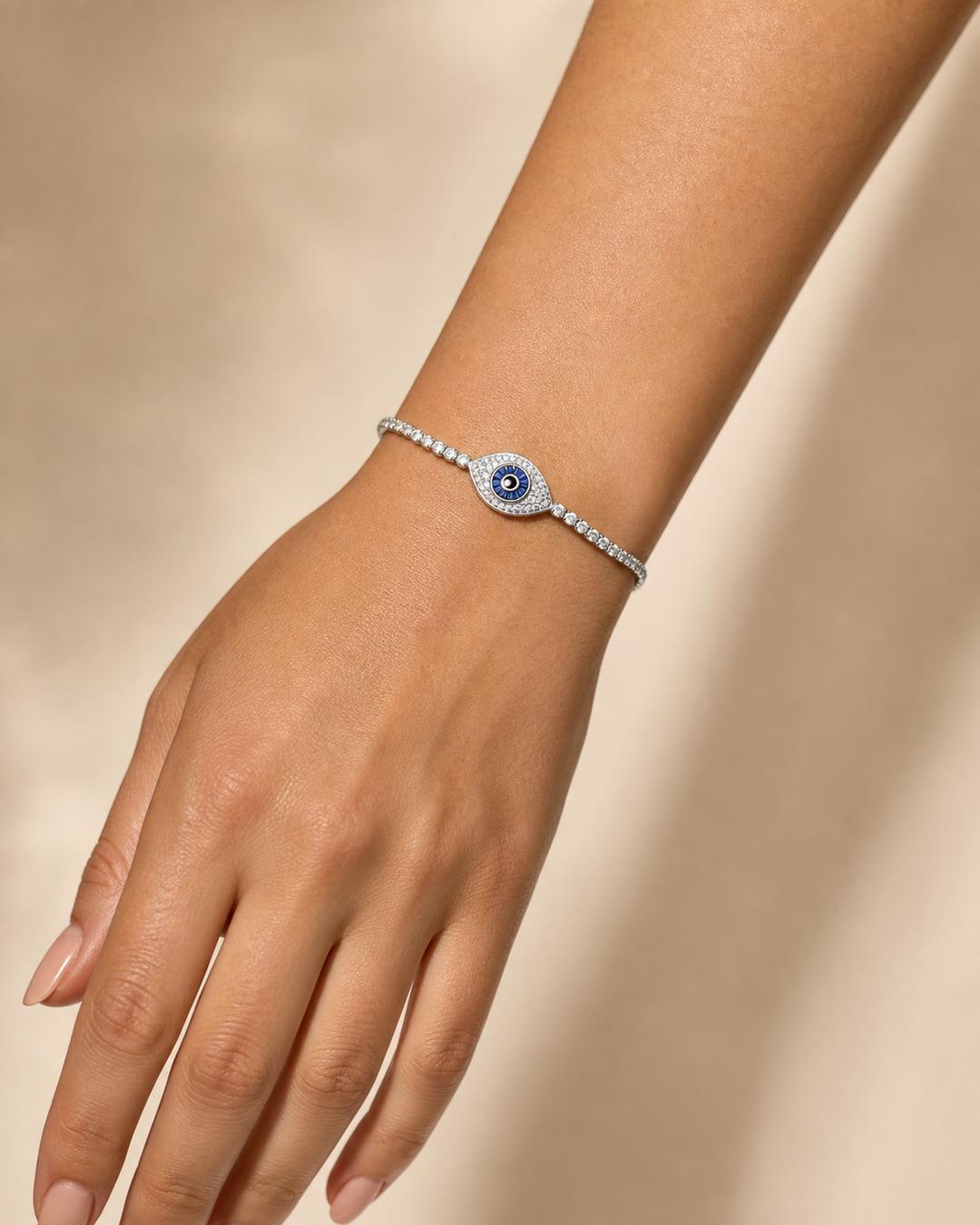 Ms Allure Eye of the Beholder Bracelet — silver-tone cubic zirconia bracelet with an elegant, feminine finish.