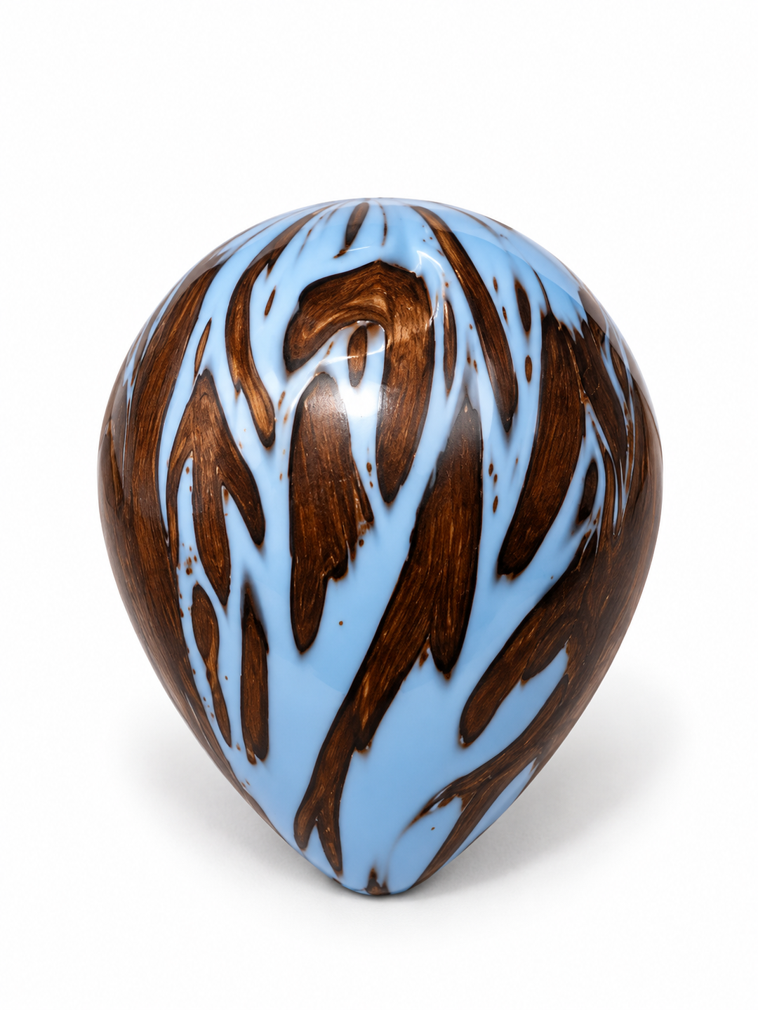 Blue & Brown Marbled Statement Ring