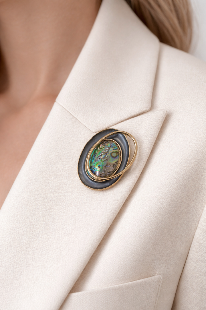 Moonlight Shell Brooch