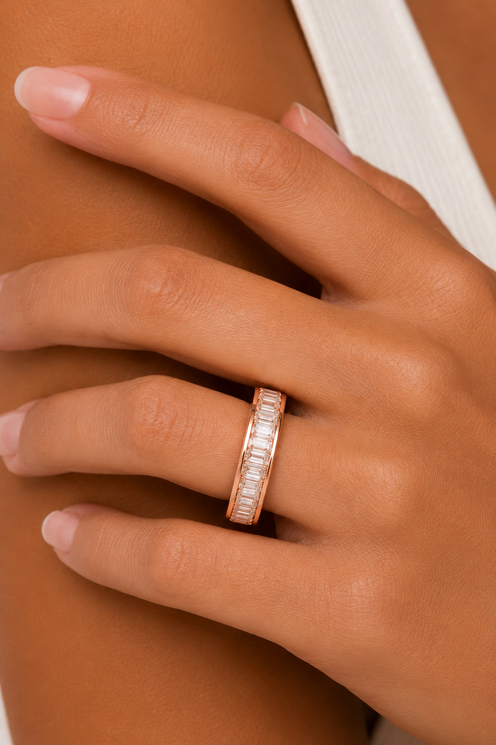 Ms Allure Bling Links Rings — gold-tone cubic zirconia ring with an elegant, feminine finish.