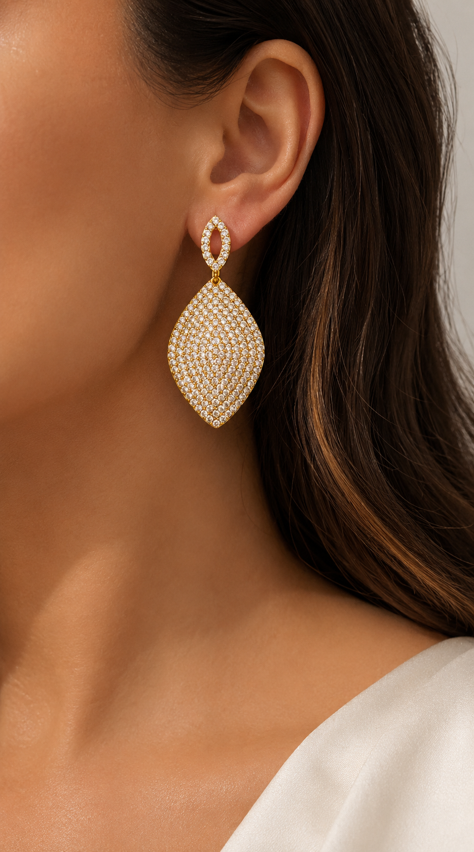 Ms Allure Sophia Earrings — gold-tone cubic zirconia earrings with an elegant, feminine finish.