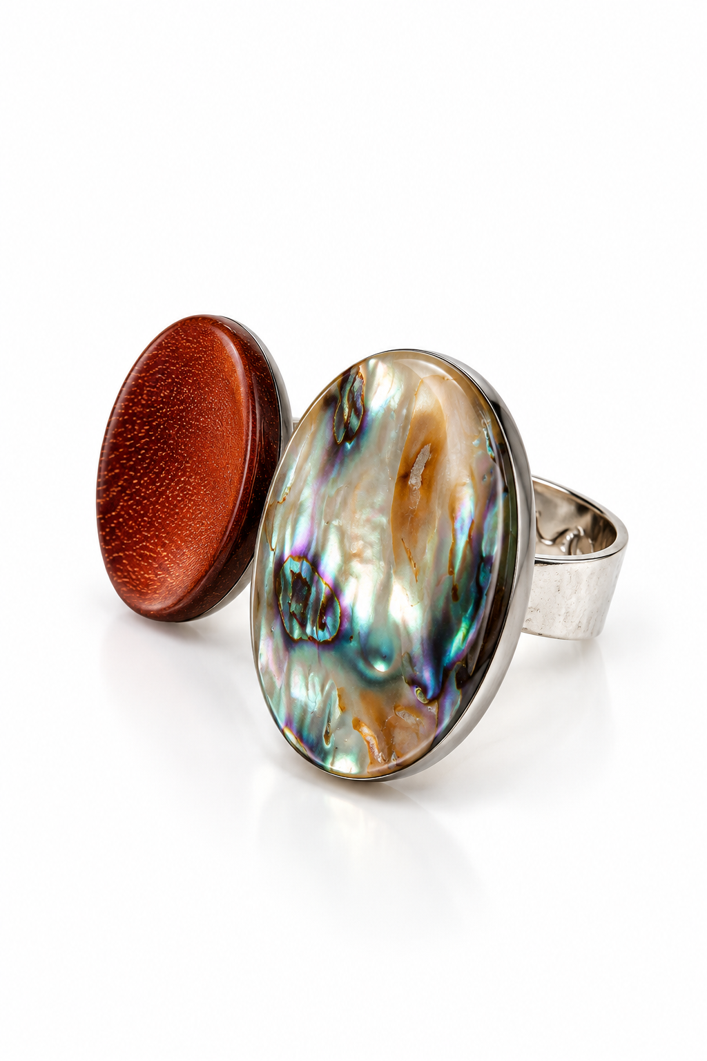 Ocean Essence Mother of Pearl & Cassia Wood Ring