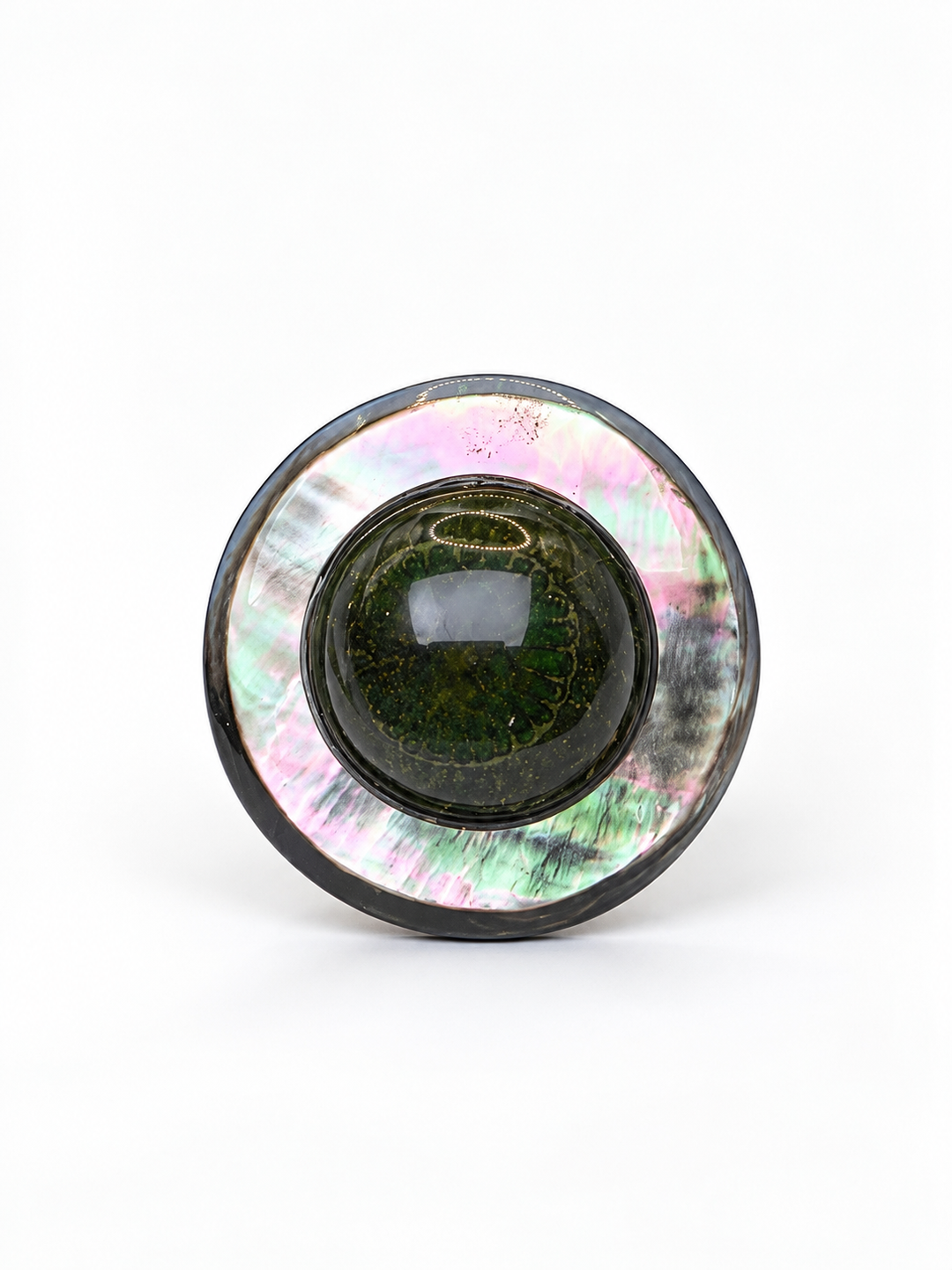 Emerald Mystique Mother of Pearl Statement Ring