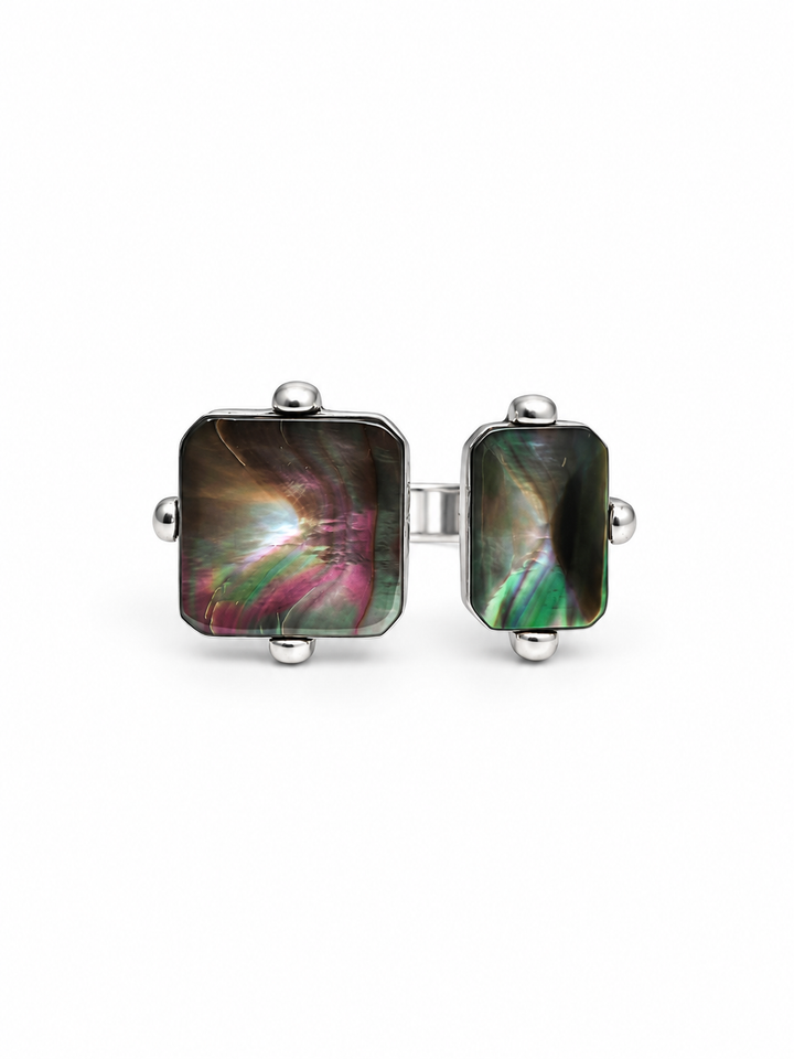 Double Mother-of-Pearl Statement Ring