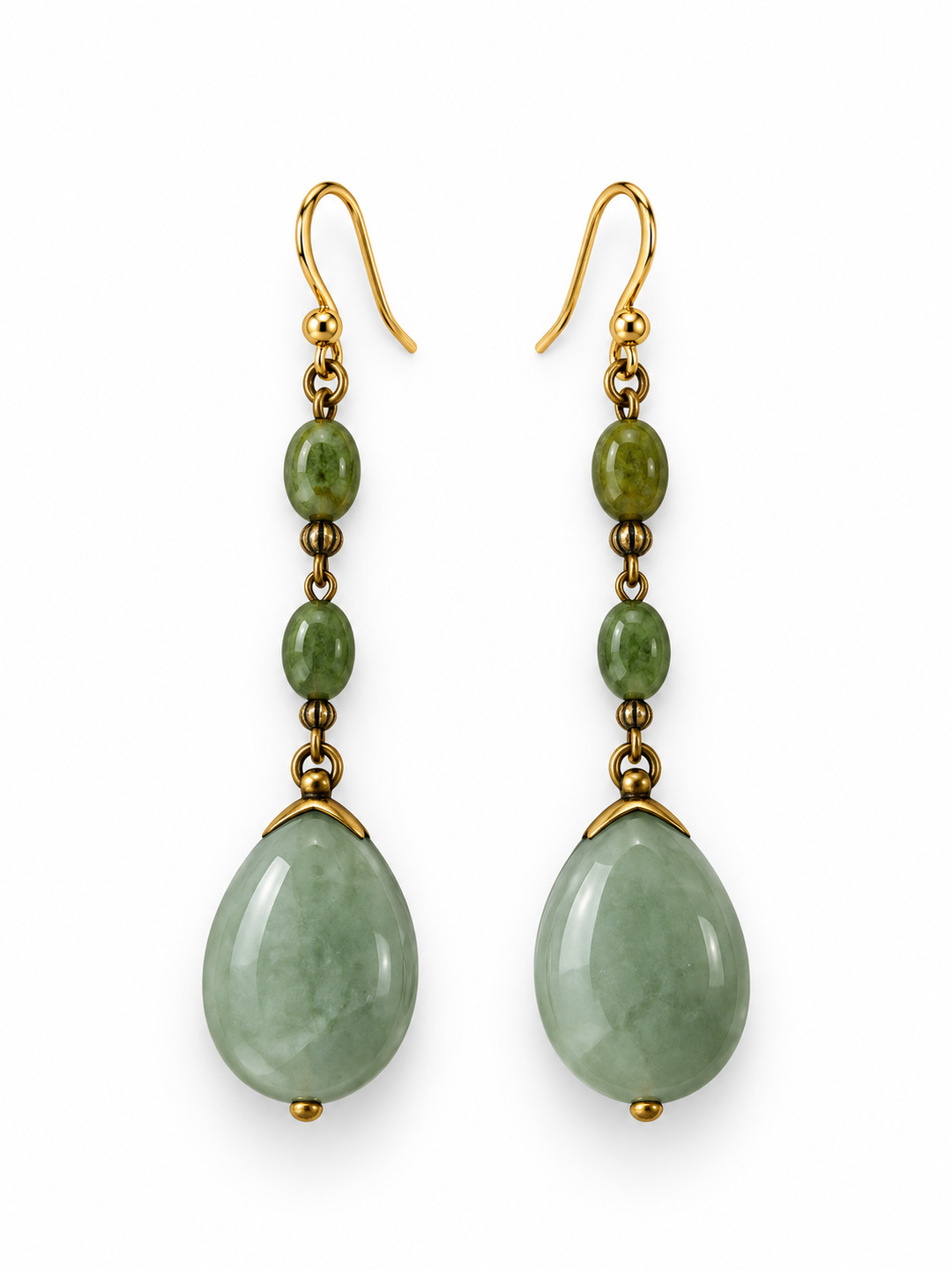 Sage Serenity Mother of Pearl Teardrop Earrings