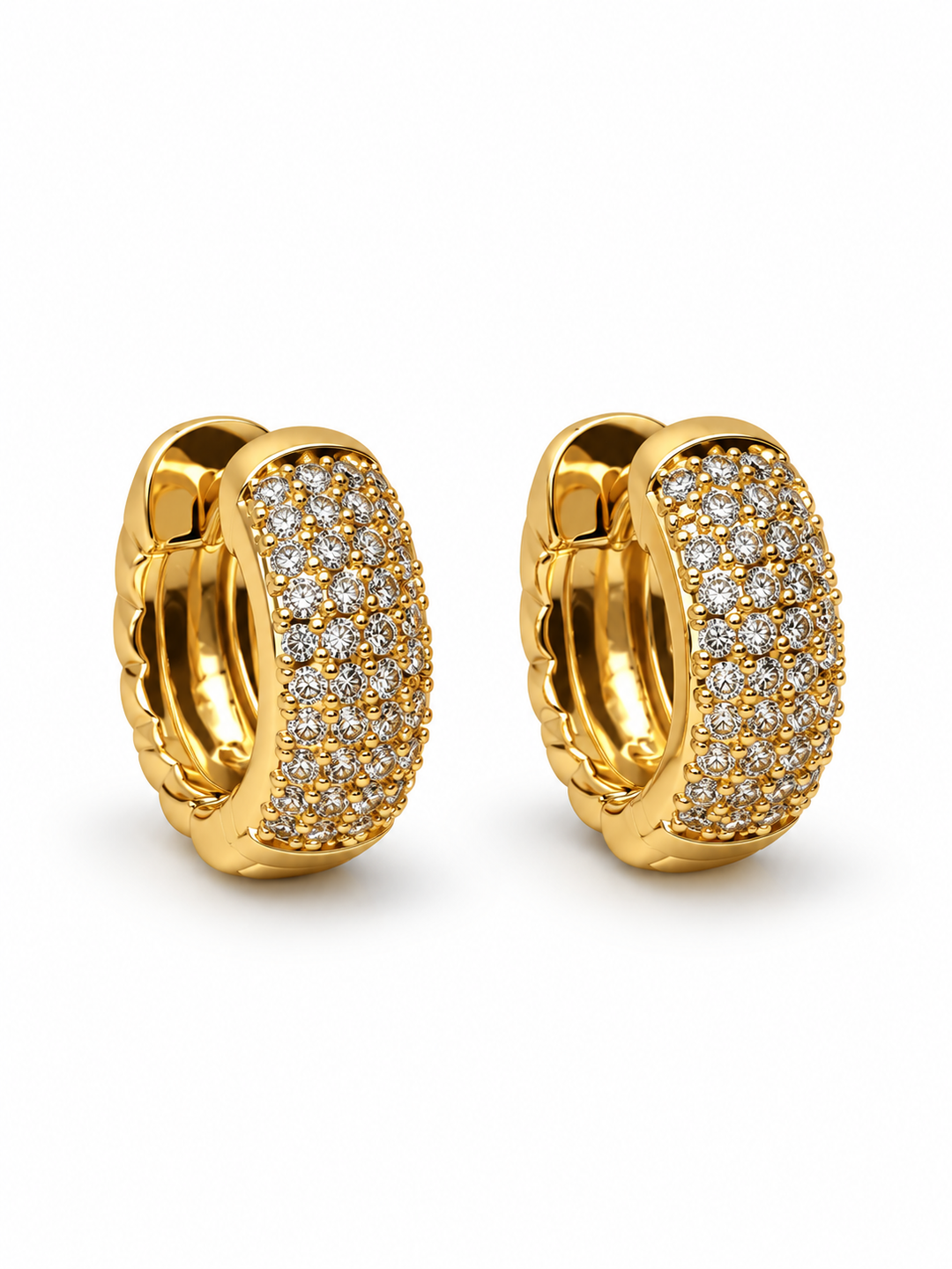 Celeste AAA Cubic Zirconia Pavé Huggie Earrings