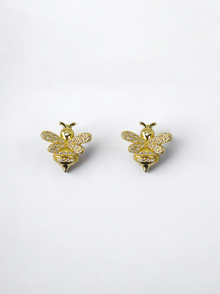 Ms Allure Bee Mee Earrings — silver-tone cubic zirconia earrings with an elegant, feminine finish.