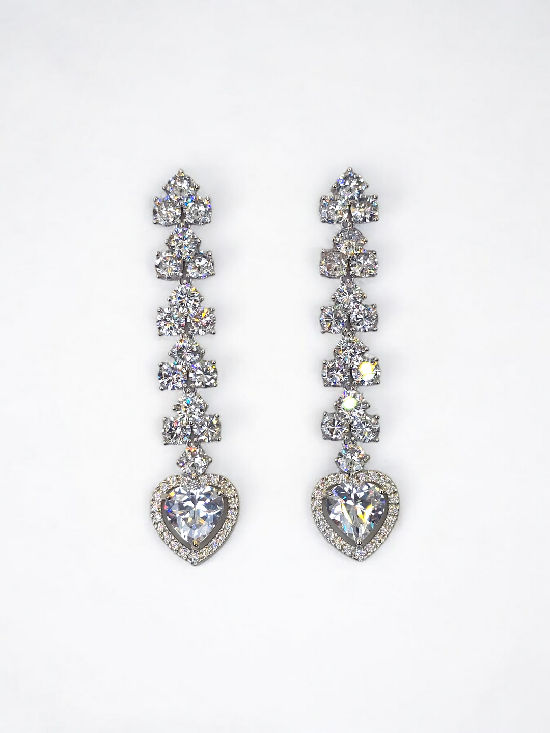 Ms Allure Love Me Tender Earrings — silver-tone cubic zirconia earrings with an elegant, feminine finish.