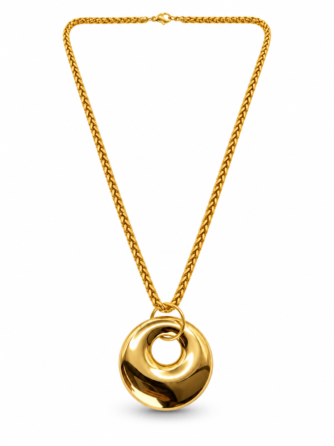 Golden Halo Pendant Necklace