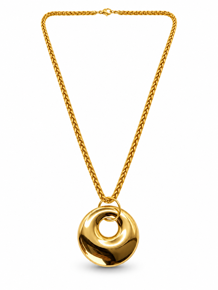 Golden Halo Pendant Necklace