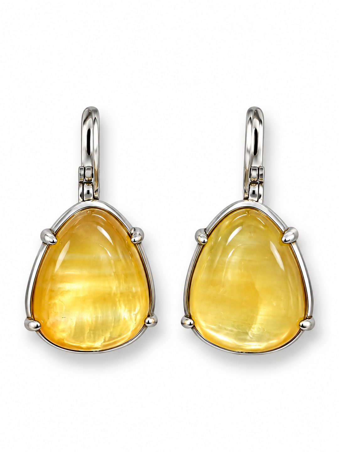 Golden Glow Mother of Pearl Drop Earrings