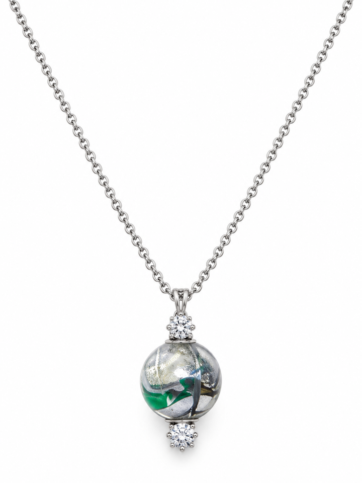 Ocean Whisper Mother of Pearl Bead Pendant Necklace