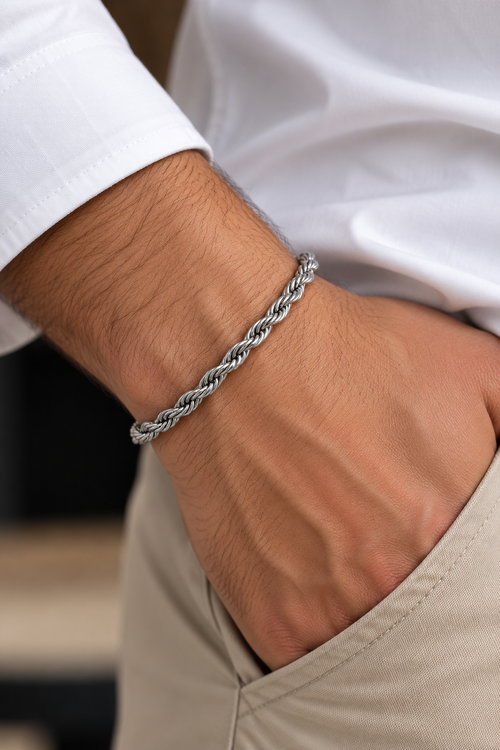 Steel Twist Bracelet