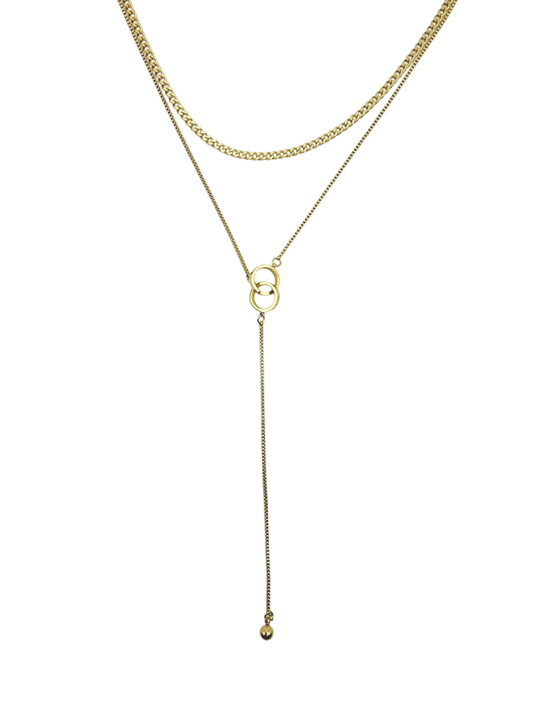 Ms Allure Wild & Free Necklace — gold-tone stainless steel necklace with an elegant, feminine finish.