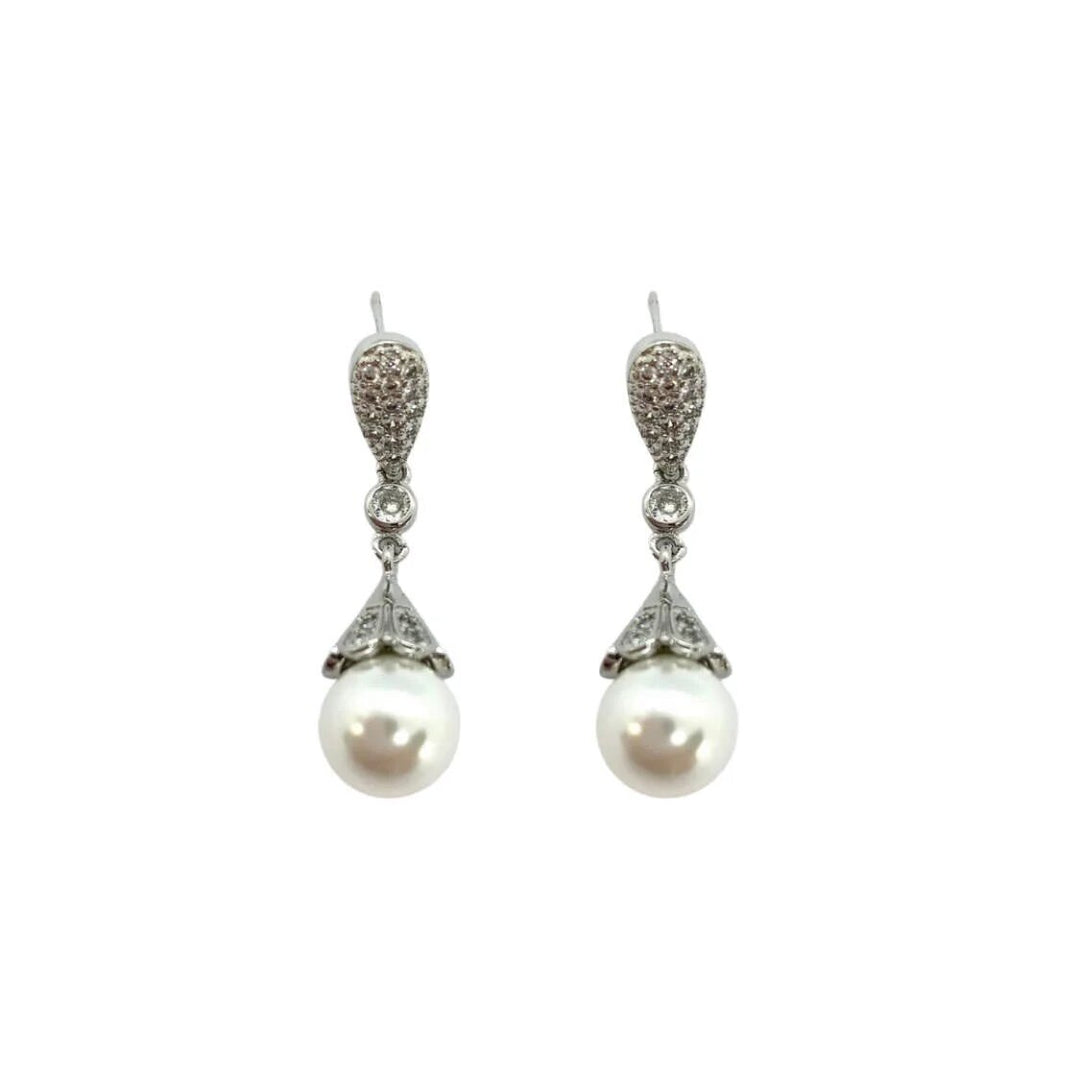 Ms Allure Pearl Delight Earrings — silver-tone pearl earrings with an elegant, feminine finish.