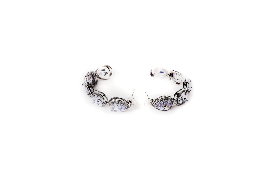 Ms Allure Princess Jasmine Earrings — silver-tone cubic zirconia earrings with an elegant, feminine finish.