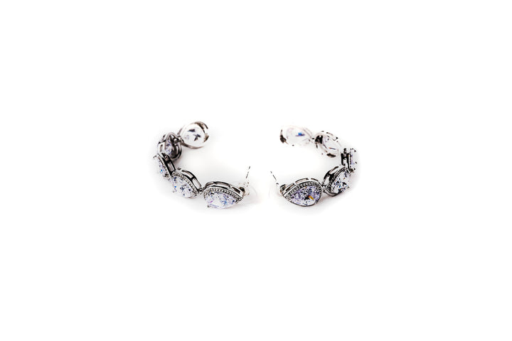 Ms Allure Princess Jasmine Earrings — silver-tone cubic zirconia earrings with an elegant, feminine finish.