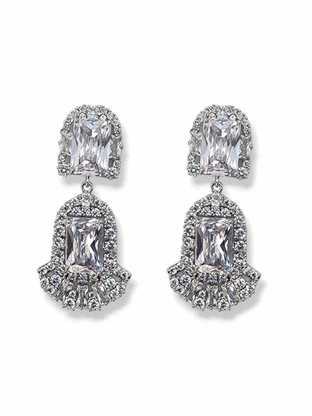 Ms Allure Lady Allure Earrings — silver-tone cubic zirconia earrings with an elegant, feminine finish.