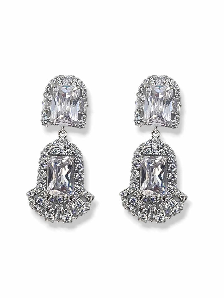 Ms Allure Lady Allure Earrings — silver-tone cubic zirconia earrings with an elegant, feminine finish.