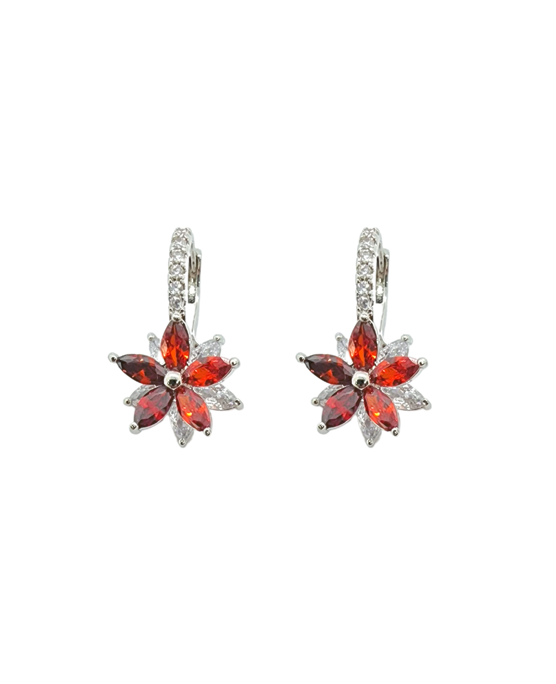 Ms Allure Blossom Earrings — blue cubic zirconia earrings with an elegant, feminine finish.