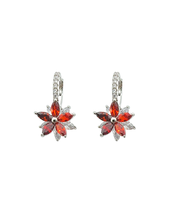 Ms Allure Blossom Earrings — blue cubic zirconia earrings with an elegant, feminine finish.