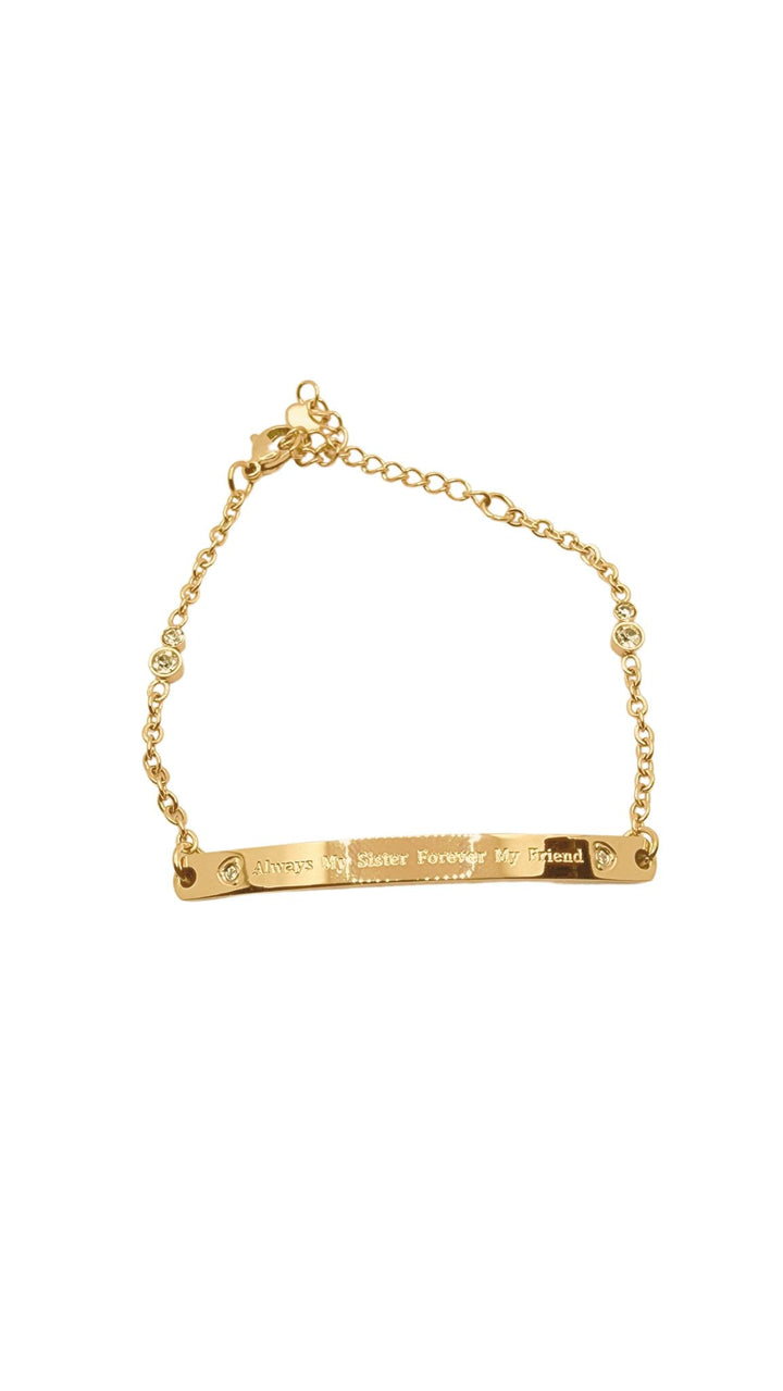 Ms Allure Sister Sister Bracelet — rose-gold tone titanium bracelet with an elegant, feminine finish.
