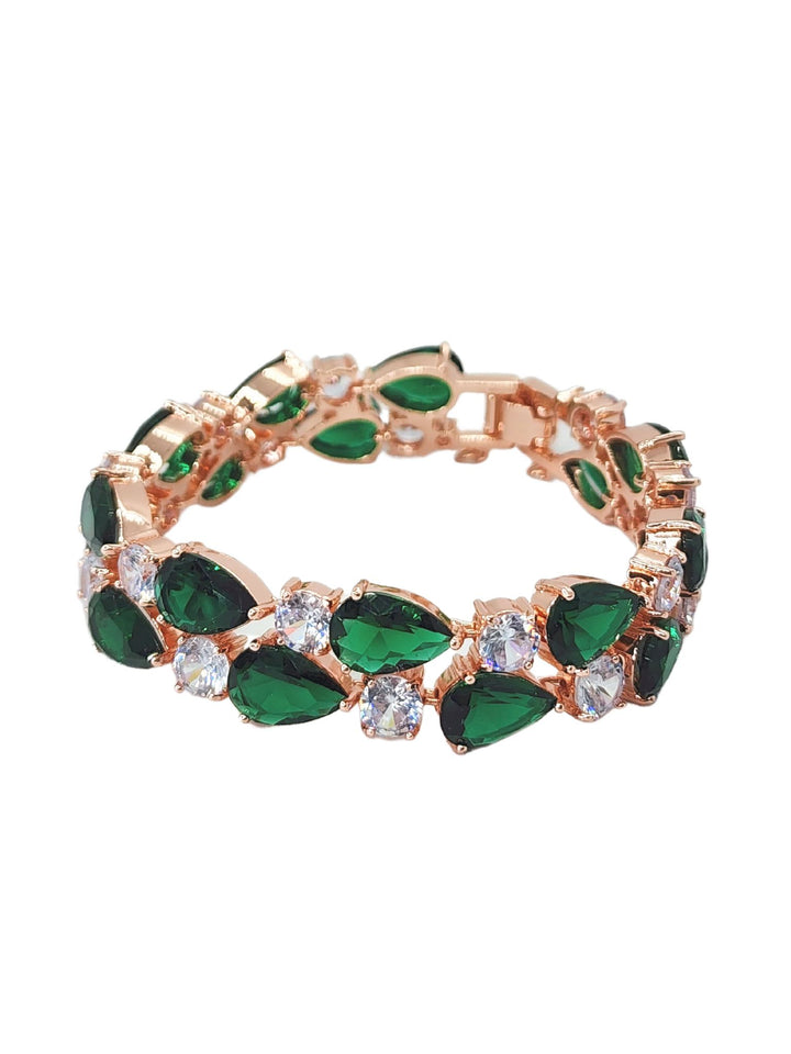 Ms Allure Hollywood Drive Bracelet — green and rose-gold tone bracelet with an elegant, feminine finish.