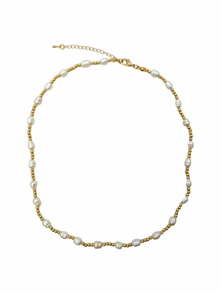 Ms Allure Majorca Necklace — gold-tone freshwater pearl necklace with an elegant, feminine finish.