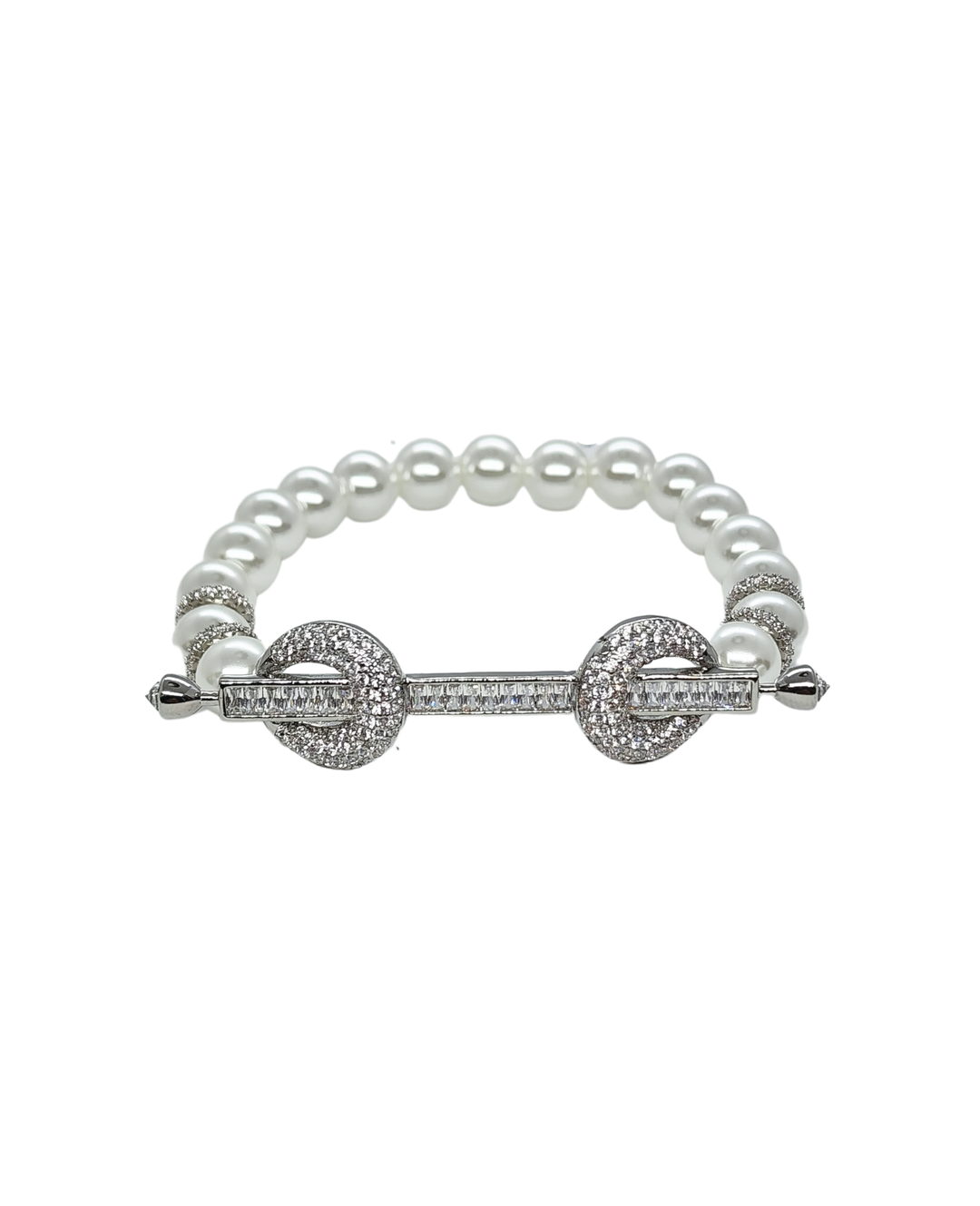 Ms Allure Casablanca Bracelet — silver-tone and white cubic zirconia bracelet with an elegant, feminine finish.