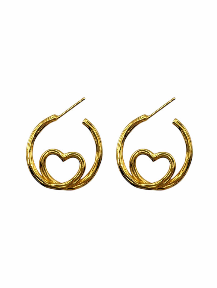 Ms Allure Love Loop Earrings — gold-tone sterling silver earrings with an elegant, feminine finish.