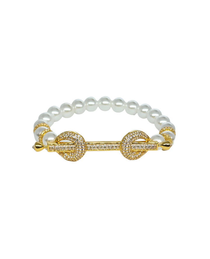 Ms Allure Casablanca Bracelet — silver-tone and white cubic zirconia bracelet with an elegant, feminine finish.