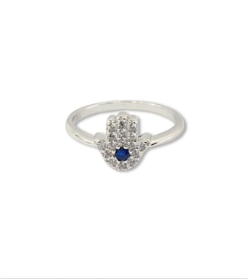 Ms Allure Healing Hand Ring — silver-tone stainless steel ring with an elegant, feminine finish.