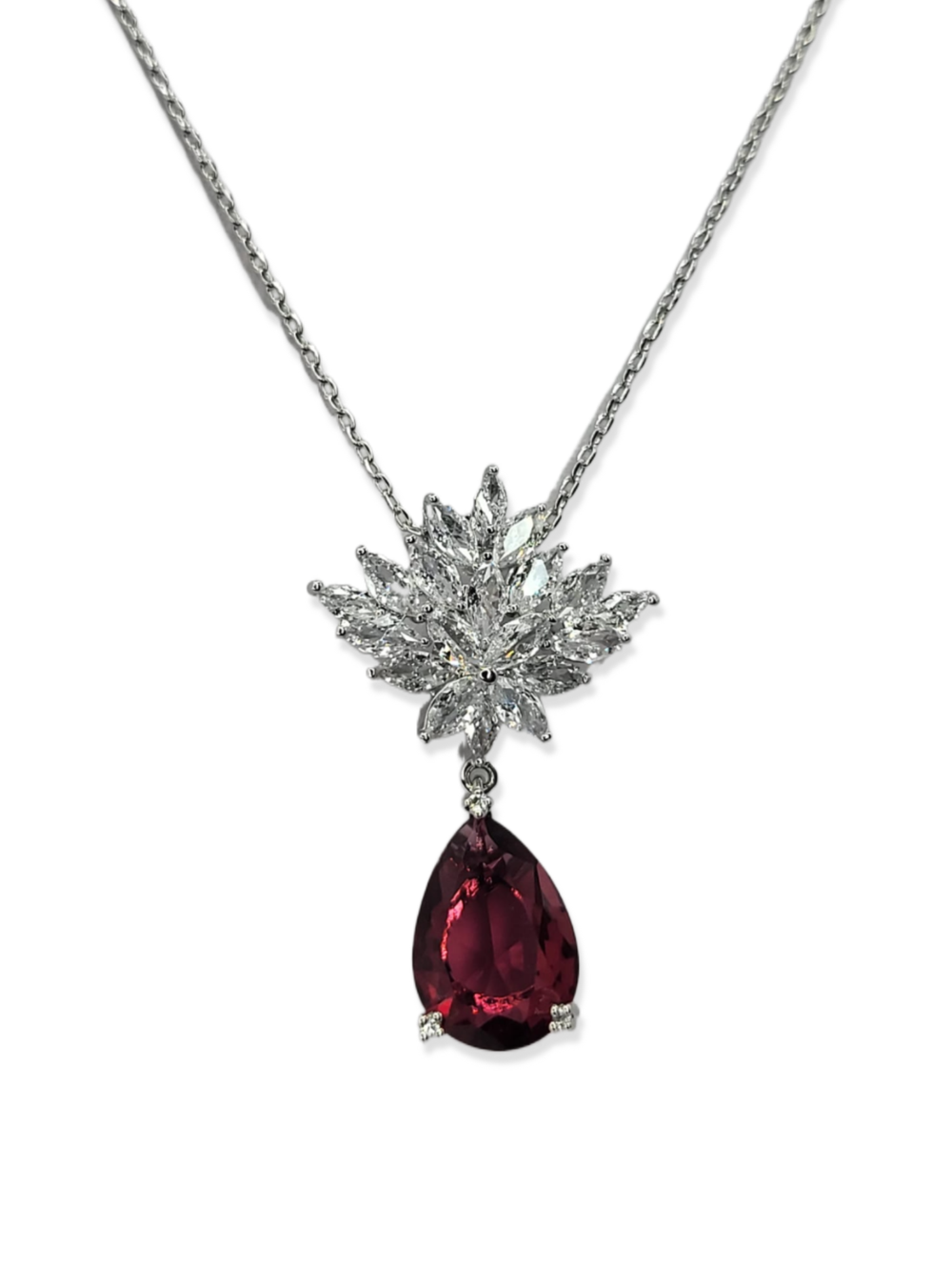 Ms Allure Feeling Proper Necklace — silver-tone cubic zirconia necklace with an elegant, feminine finish.